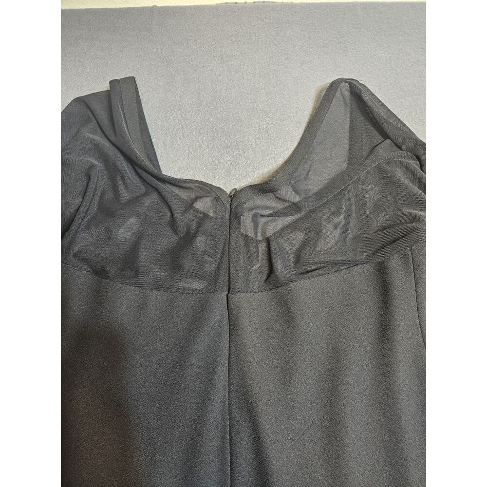 Barbara Taylor Dress Womens 8 Black 100% Rayon Long Sleeve - Picture 7 of 7